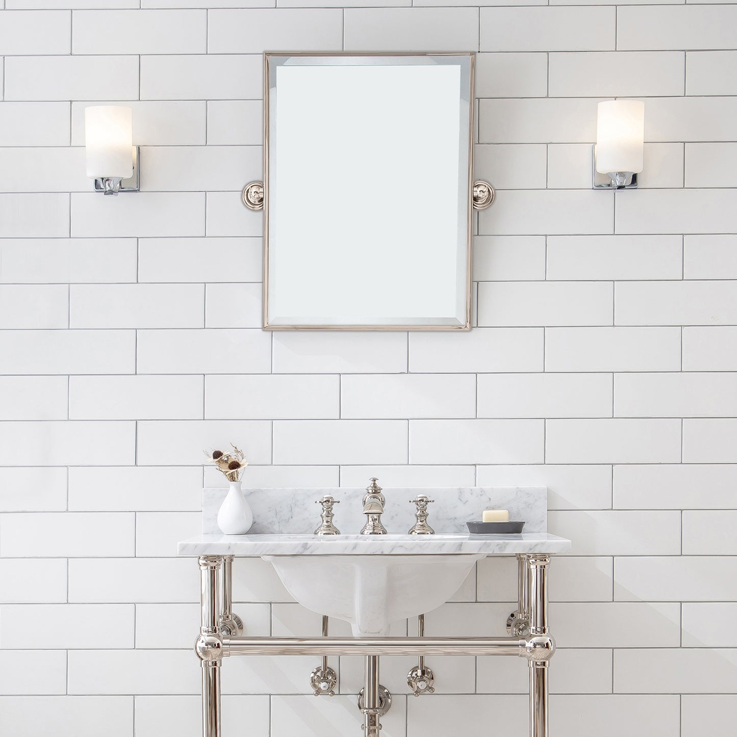 Metal Rectangular Mirror 18" X 24" In Multi Finish