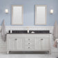 72 Inch Earl Grey Double Sink Bathroom Vanity With Mirrors. Potenza Collection