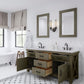 72 Inch Grizzle Grey Double Sink Bathroom Vanity sets With Carrara White Marble Counter Top From The ABERDEEN Collection