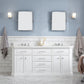72" Palace Collection Quartz Carrara Multi Color Bathroom Vanity Sets