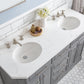 60" Palace Collection Quartz Carrara Bathroom Vanity Sets