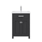 24 Inch Multi Color MDF Single Bowl Ceramics Top Vanity With Double Door From The MYRA Collection