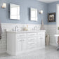 72" Palace Collection Quartz Carrara Multi Color Bathroom Vanity Sets
