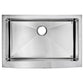 33 Inch X 22 Inch Single Bowl Stainless Steel Kitchen Sink With Drain, Strainer, And Bottom Grid