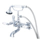 Vintage Classic Tub Faucet in Multi Finish With Lever and Cross Handles