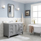 Queen 48-Inch Single Sink Quartz Carrara Vanity In Cashmere Grey set
