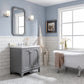 Queen 30-Inch Single Sink Quartz Carrara Vanity In Cashmere Grey set