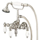 Vintage Classic Wall Mount Tub Faucet With Lever and Cross Handles