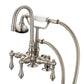 Vintage Classic Tub Faucet With Gooseneck Spout, With Lever and Cross Handles