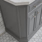 60" Palace Collection Quartz Carrara Bathroom Vanity Set