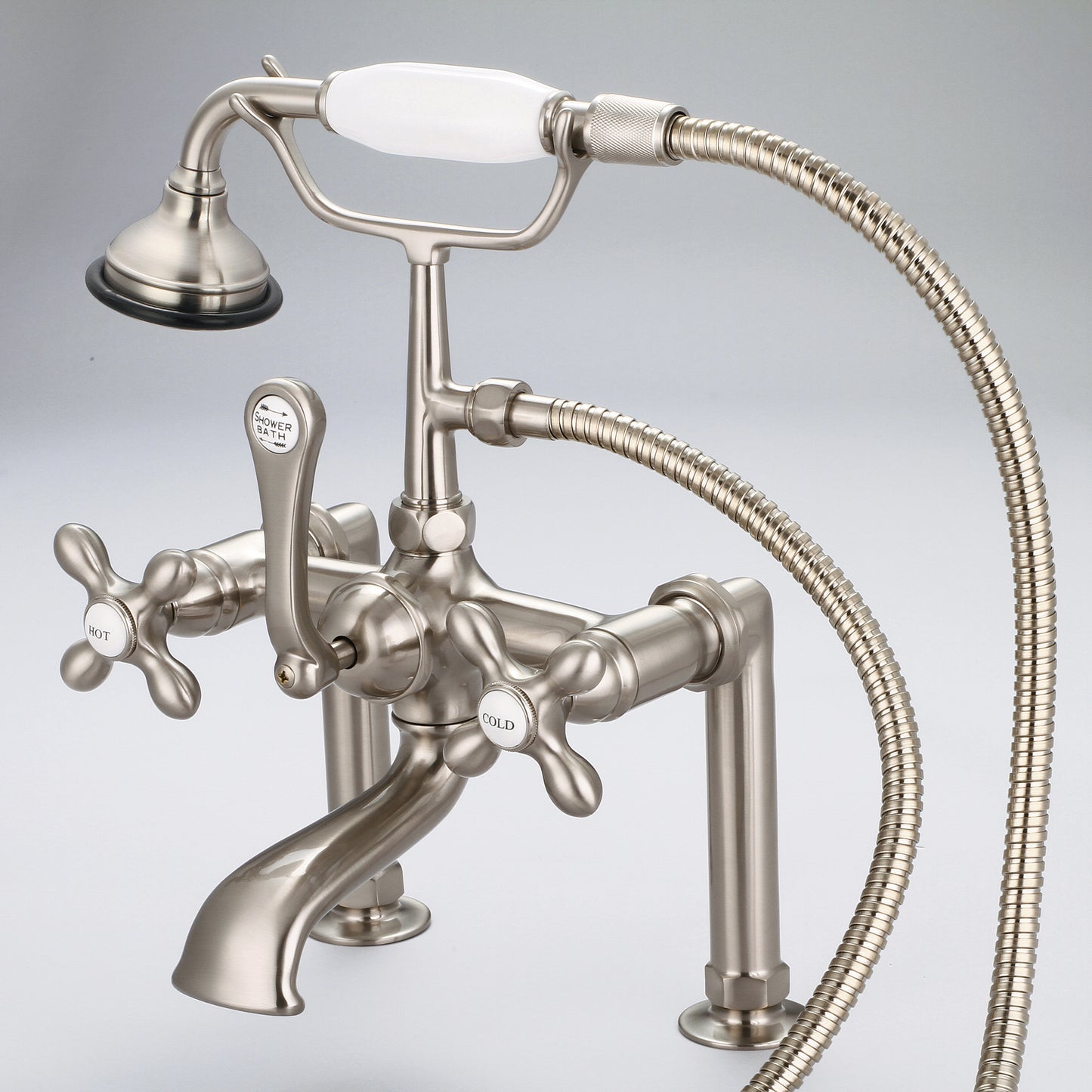 Vintage Classic Tub Faucet With Lever and Cross Handles