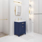 24 Inch Multi Color MDF Single Bowl Ceramics Top Vanity With Double Door From The MYRA Collection