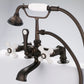 Vintage Classic Tub Faucet in Multi Finish With Lever and Cross Handles