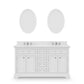 60 Inch Double Sink Bathroom Vanity, Mirrors And Faucets, Derby Collection