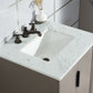 Elizabeth 24-Inch Single Sink Carrara White Marble Vanity In Cashmere Grey set