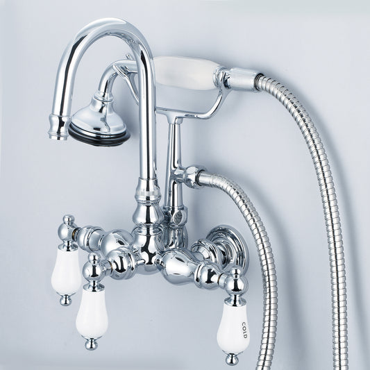 Vintage Classic Tub Faucet With Lever and Cross Handles