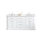 72" Palace Collection Quartz Carrara Multi Color Bathroom Vanity Sets