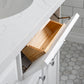 60" Palace Collection Quartz Carrara Bathroom Vanity Set