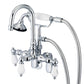 Vintage Classic Adjustable Tub Faucet Multi Finish With Lever and Cross Handles
