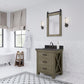 30 Inch Grizzle Grey Single Sink Bathroom Vanity With Mirror And Faucet from The ABERDEEN Collection