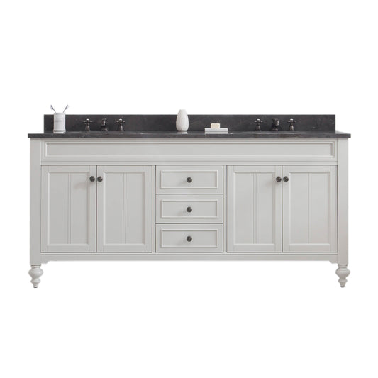 72 Inch Earl Grey Double Sink Bathroom Vanity With Mirrors. Potenza Collection
