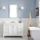 Queen 48-Inch Single Sink Quartz Carrara Vanity In Pure White set