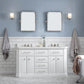 60" Palace Collection Quartz Carrara Bathroom Vanity Sets