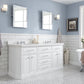 72" Palace Collection Quartz Carrara Multi Color Bathroom Vanity Sets