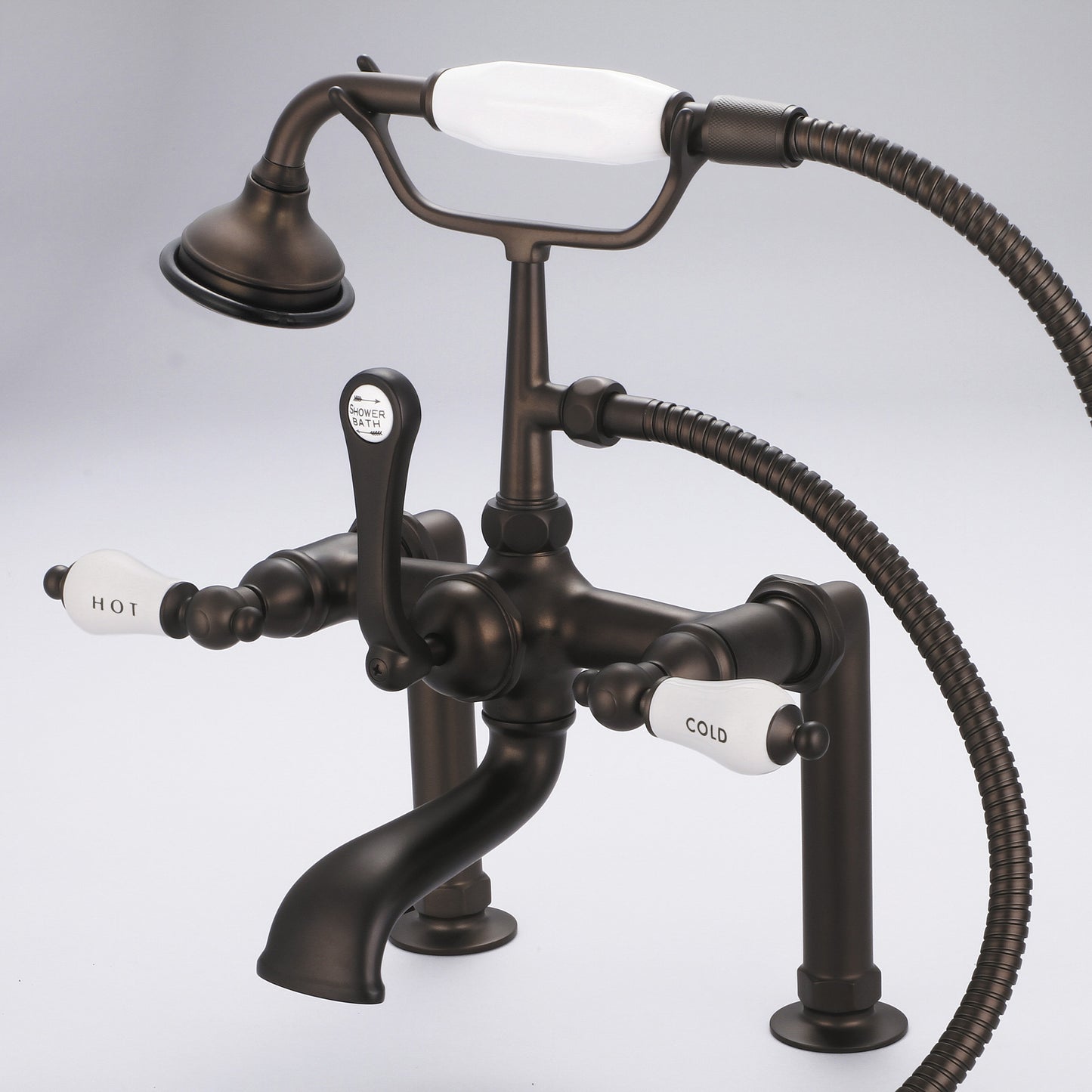 Vintage Classic Tub Faucet With Lever and Cross Handles