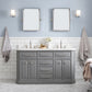 60" Palace Collection Quartz Carrara Bathroom Vanity Sets