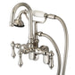 Vintage Classic Adjustable Tub Faucet Multi Finish With Lever and Cross Handles