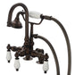 Vintage Classic Tub Faucet With Gooseneck Spout, With Lever and Cross Handles