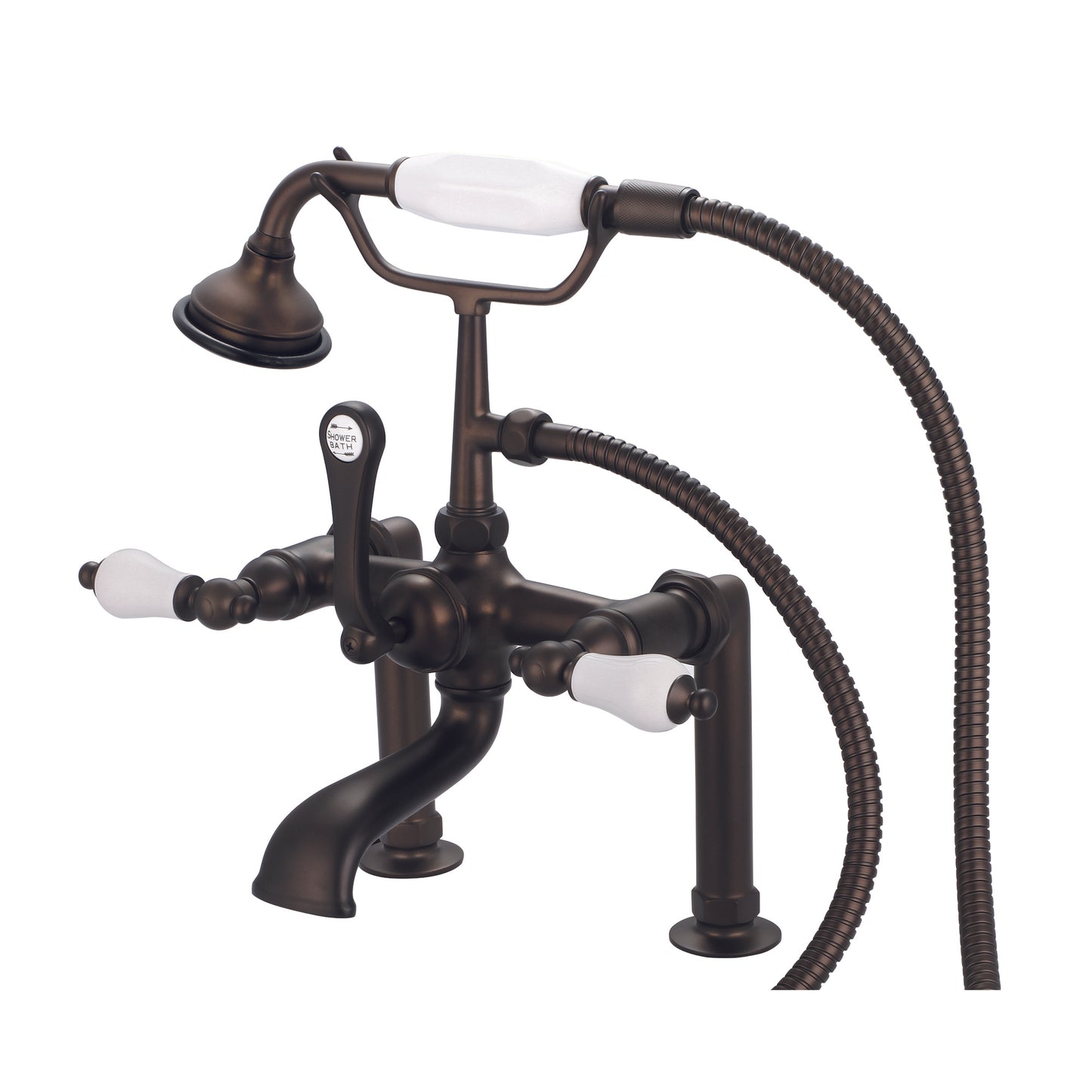 Vintage Classic Tub Faucet With Lever and Cross Handles