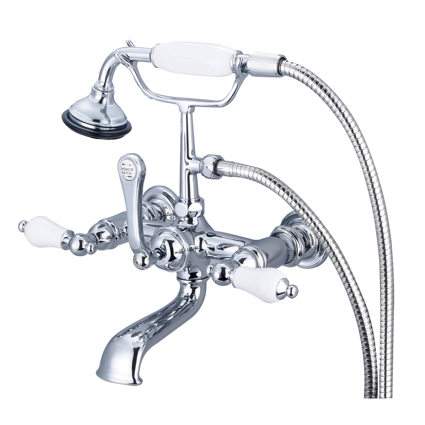 Vintage Classic Tub Faucet, Lever and Cross Handles