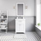 24 Inch Multi Color MDF Single Bowl Ceramics Top Vanity With Double Door From The MYRA Collection