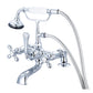 Vintage Classic Tub Faucet in Multi Finish With Lever and Cross Handles