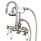Vintage Classic Tub Faucet With Gooseneck Spout, With Lever and Cross Handles