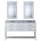 60 Inch Double Sink Bathroom Vanity set. The Madalyn Collection