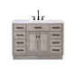 48 In. Single Sink Marble Countertop Vanity Oak with Faucet and Mirror, Chestnut collection