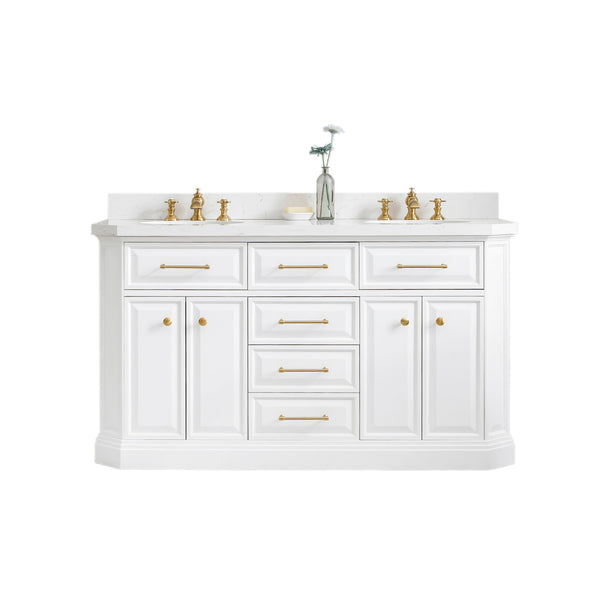 60 Palace Collection Quartz Carrara Bathroom Vanity Set