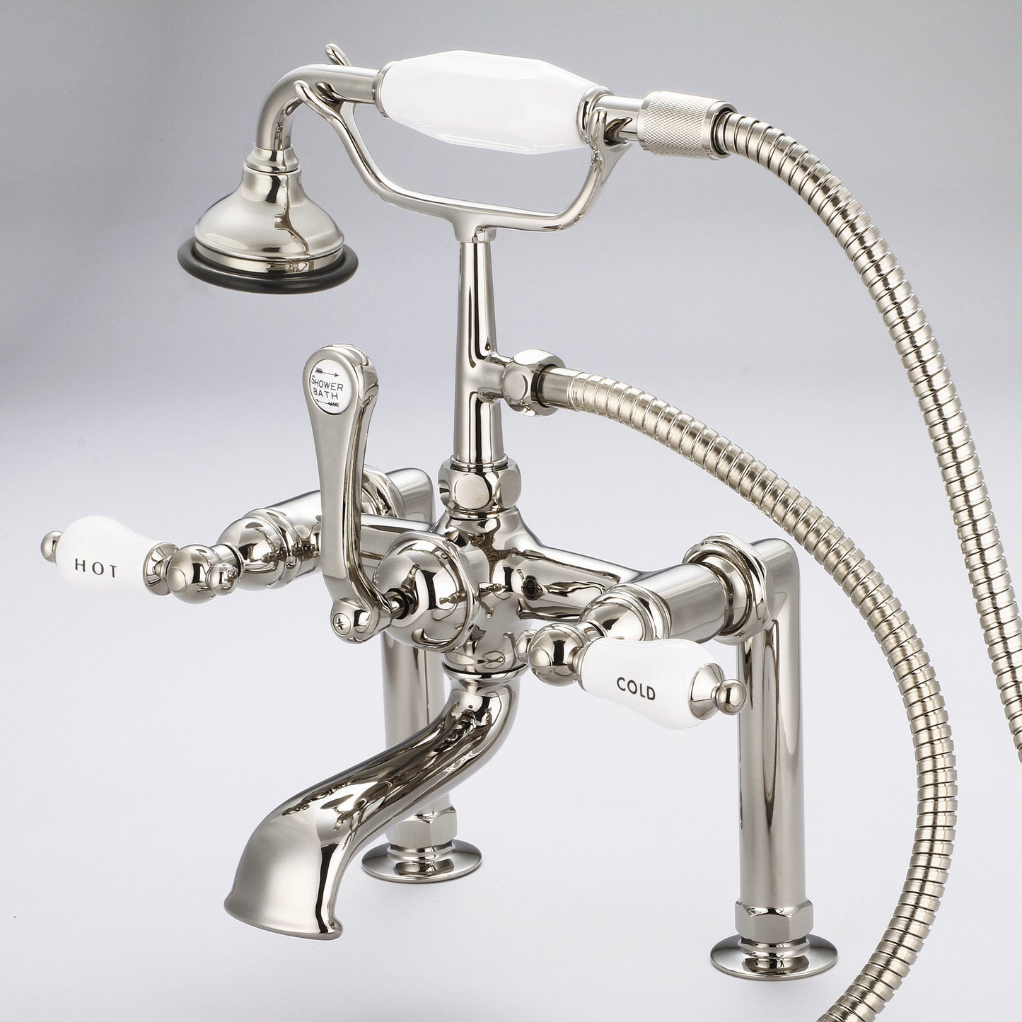 Vintage Classic Tub Faucet With Lever and Cross Handles