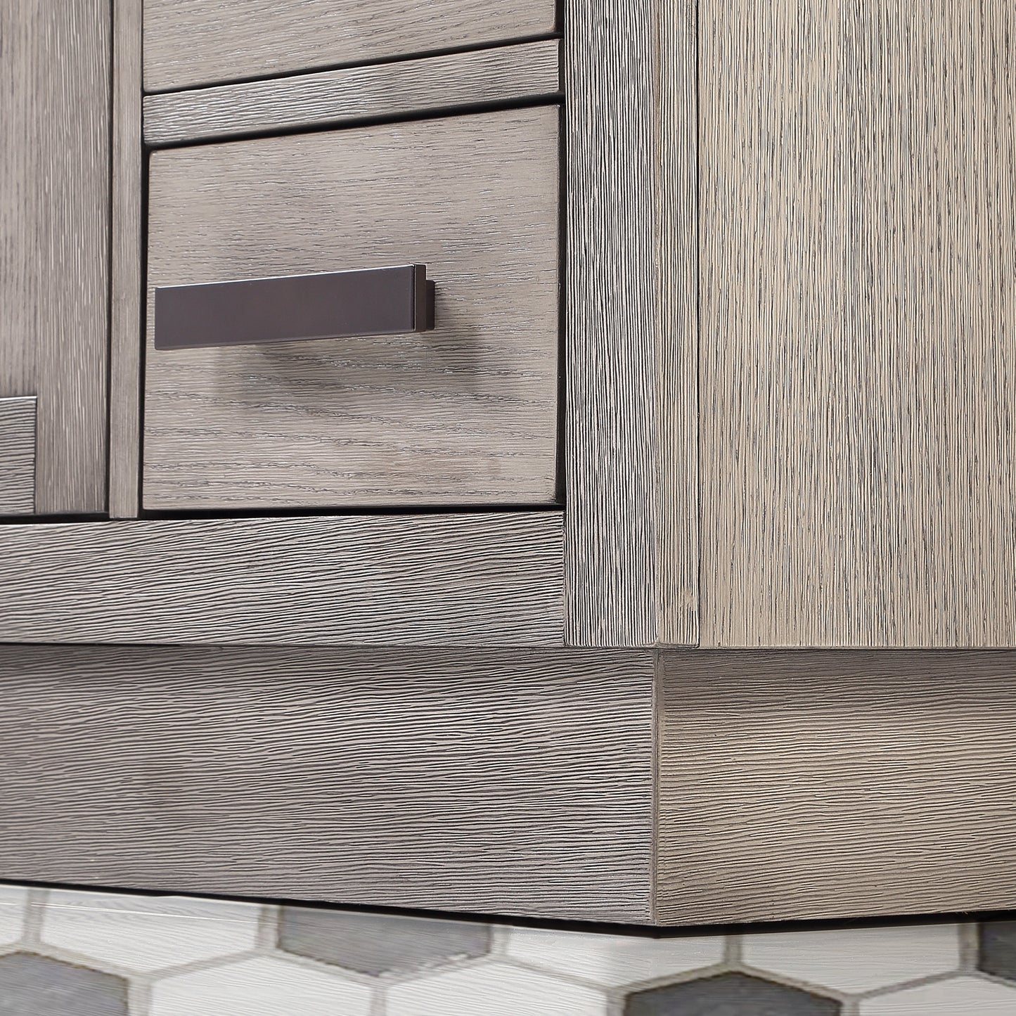 48 In. Single Sink Marble Countertop Vanity Oak with Faucet and Mirror, Chestnut collection