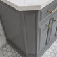 60" Palace Collection Quartz Carrara Bathroom Vanity Set