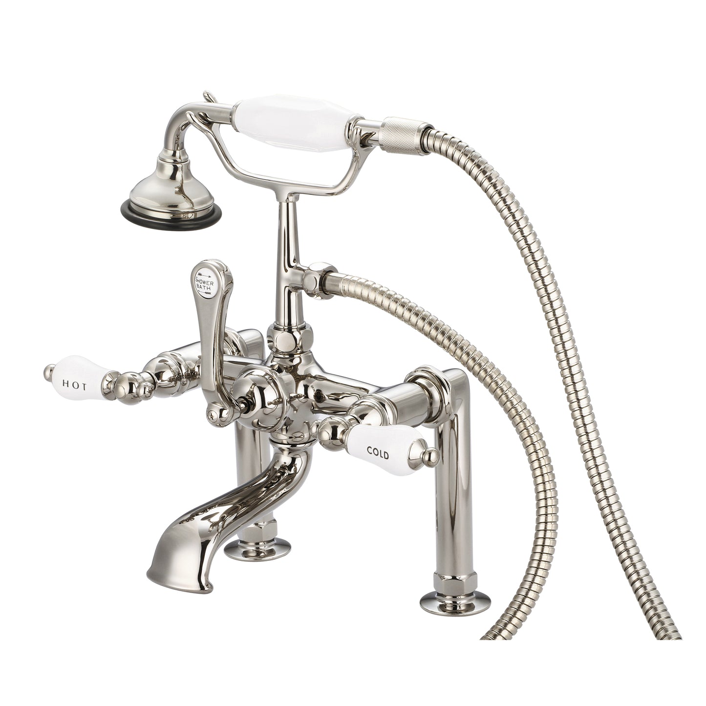 Vintage Classic Tub Faucet With Lever and Cross Handles