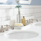 Queen 60-Inch Double Sink Quartz Carrara Vanity In Pure White set