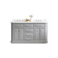 60" Palace Collection Quartz Carrara Bathroom Vanity Sets