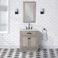 30 In Sink Marble Countertop Vanity, Oak, Faucet and Mirror, Chestnut collection