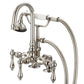 Vintage Classic Tub Faucet With Gooseneck Spout, With Lever and Cross Handles