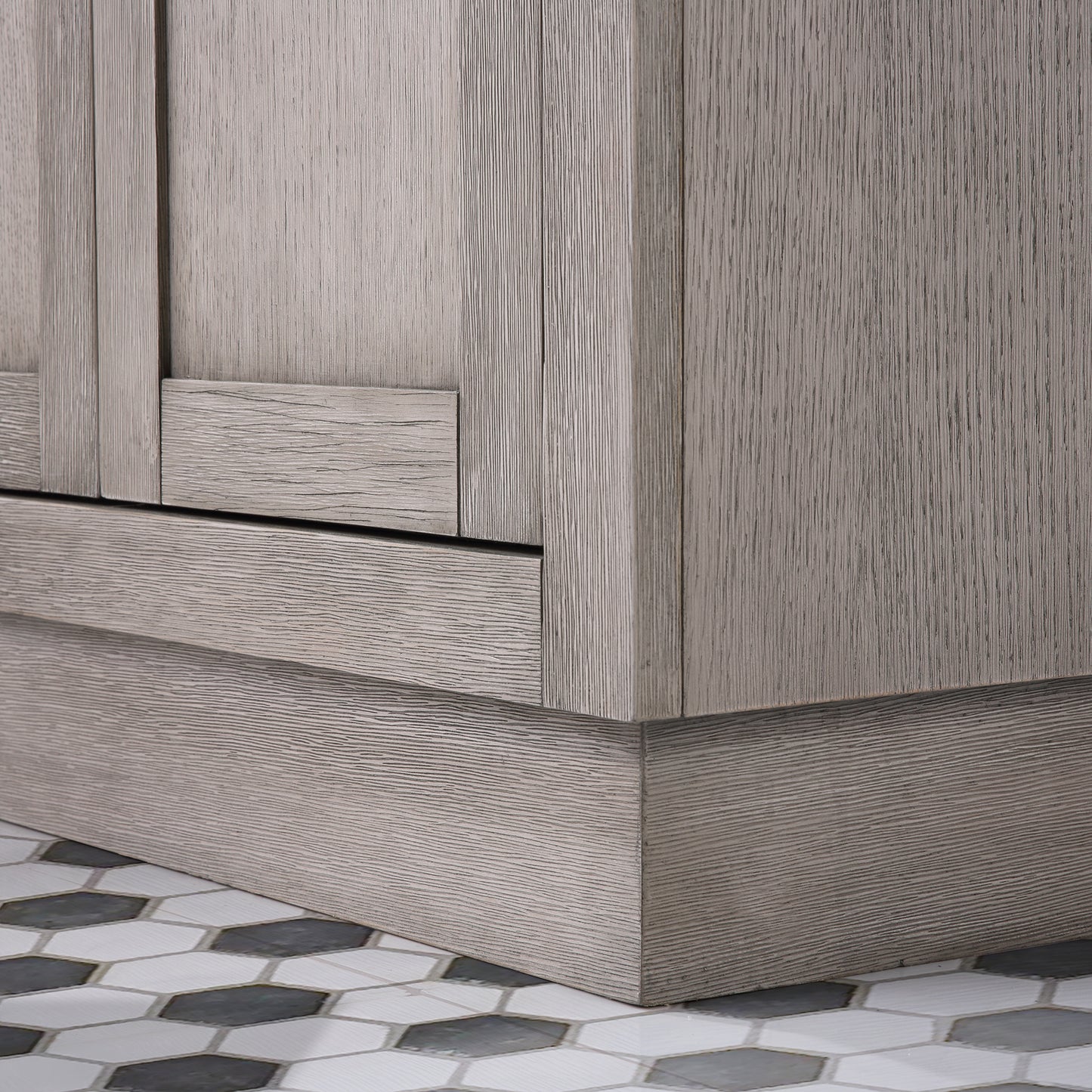 30 In Sink Marble Countertop Vanity, Oak, Faucet and Mirror, Chestnut collection