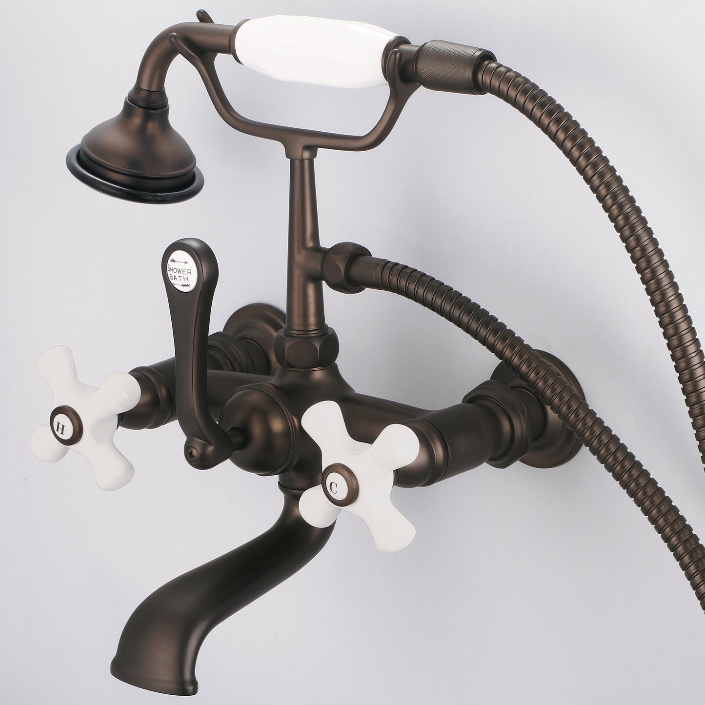 Vintage Classic Tub Faucet, Lever and Cross Handles